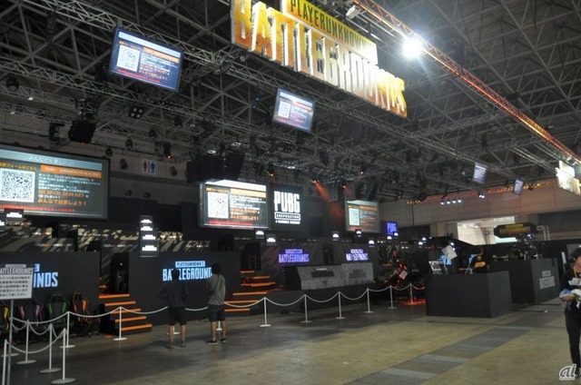 　バトルロイヤルゲームとして人気の「PLAYERUNKNOWN'S BATTLEGROUNDS（PUBG）」が大規模出展。一般公開日を中心に大会やデモプレイを展開する予定。