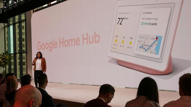 　Google Home Hubについて話すため、製品管理担当バイスプレジデントのDiya Jolly氏が登壇した。