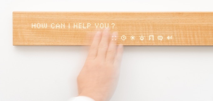 木の板にしか見えないスマートホーム操作デバイス（出典：Kickstarter）