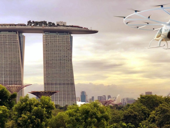 Volocopter、2019年にシンガポールで空中タクシーのテストを開始へ