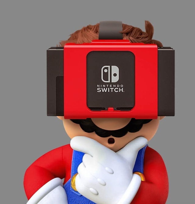 Nintendo Switchをセットして使うVRゴーグル（出典：NS Glasses公式Facebookページ）