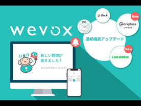 アトラエ、「wevox」がLINE WORKSとWorkplaceとの通知連携機能を開始
