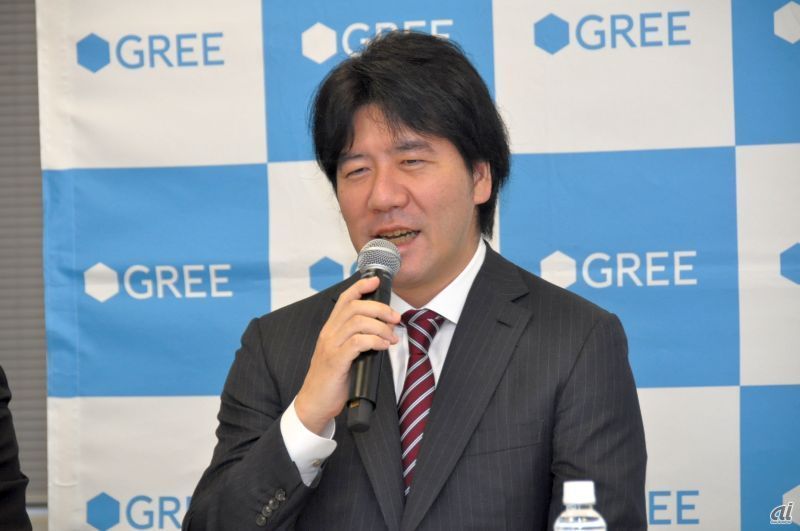 グリー代表取締役会長兼社長の田中良和氏