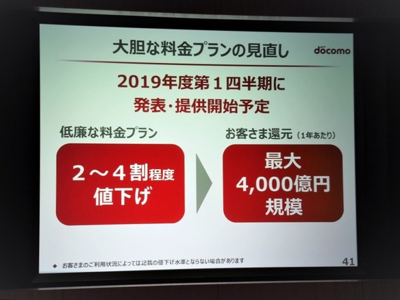 ドコモ 携帯料金を最大で4割値下げ 低価格プランを19年に提供へ Cnet Japan
