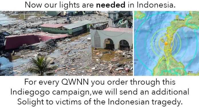 インドネシアで発生した地震と津波の被災者を支援（出典：Indiegogo）