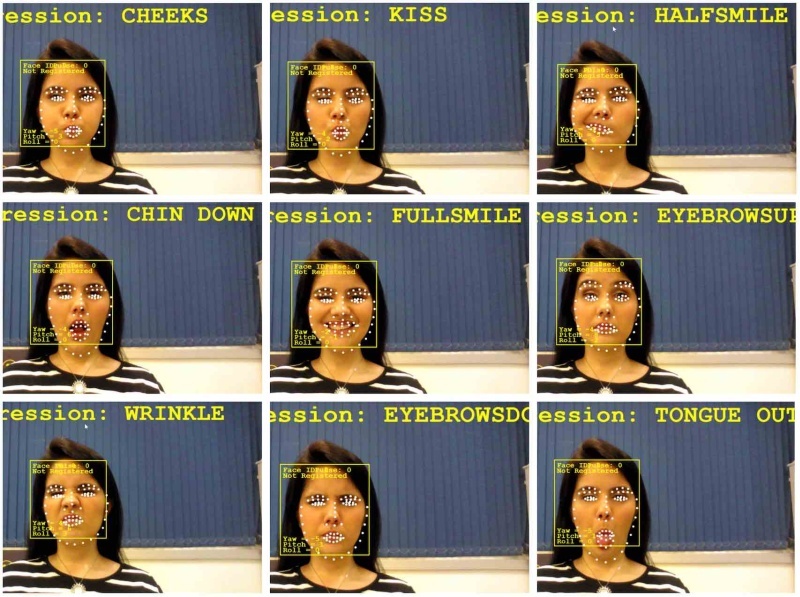 10種類の表情を見分ける（出典：HOOBOX Robotics）