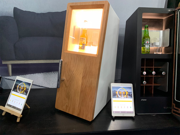ビールを自動で補充オーダーできる冷蔵庫--Shiftall、CESで「DrinkShift」を発表