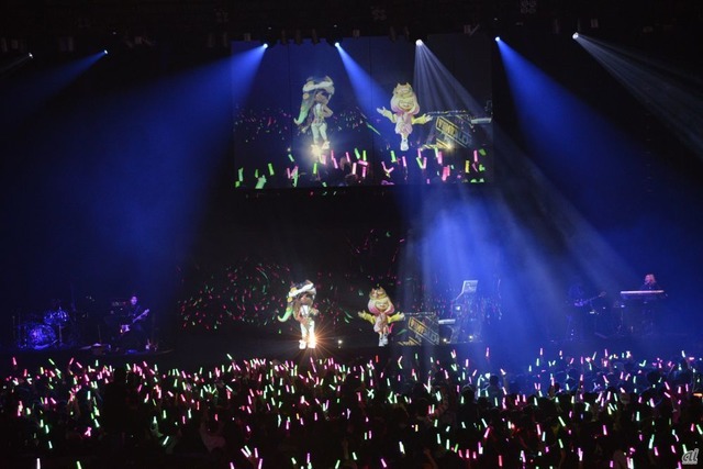 　26日は、スプラトゥーン2のキャラクター「ヒメ」と「イイダ」によるユニット「テンタクルズ」による単独ライブ「テンタライブ」を開催。