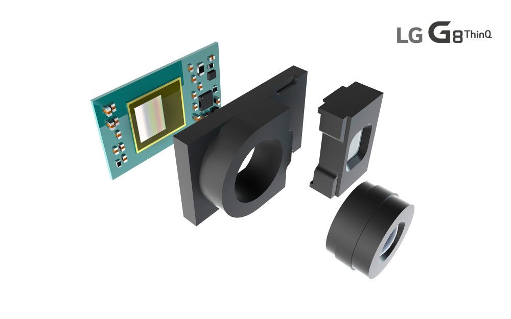 「LG G8 ThinQ」の自撮りカメラには、ユーザーの顔の3D画像をスキャンできるTime-Of-Flightセンサが搭載される。