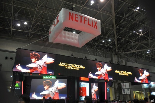 　Netflixが前回に続いて2度目の出展。アニメ作品に関するステージイベントも実施した。