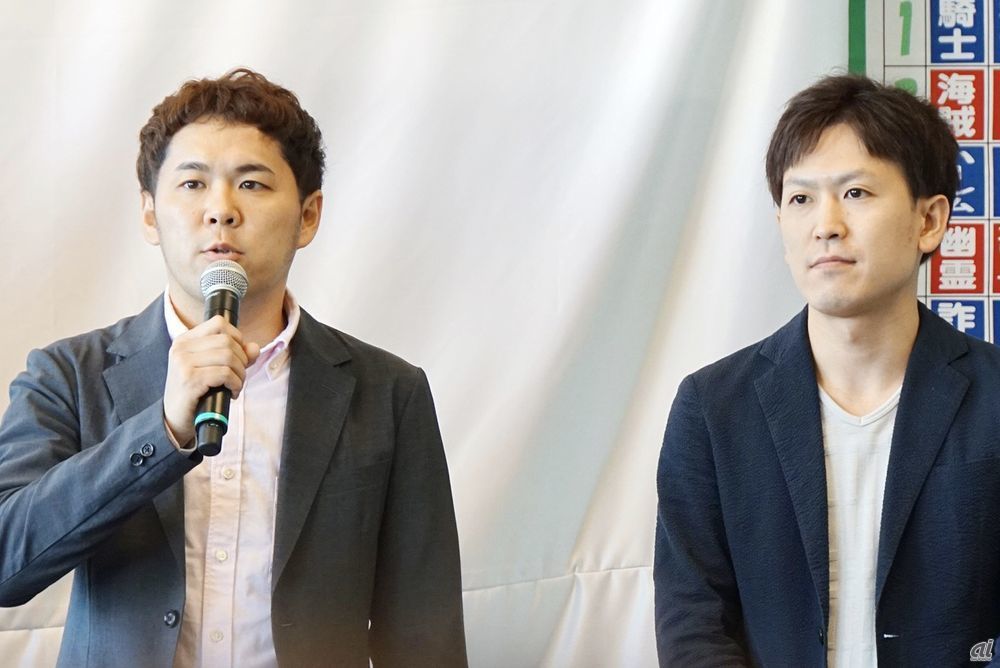 「少年ジャンプ＋」担当の細野修平氏（左）と「マガジンポケット」担当の橋本脩氏（右）