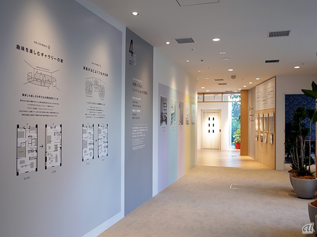 広々とした「TOKYO リノベーション ミュージアム」内。奥に見えるのは家庭用エレベーターのコーナー