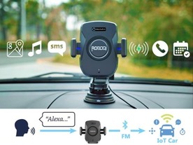 AlexaとQi充電対応のスマホ車載マウント「ROBOQI 2.0」--運転中も音声操作
