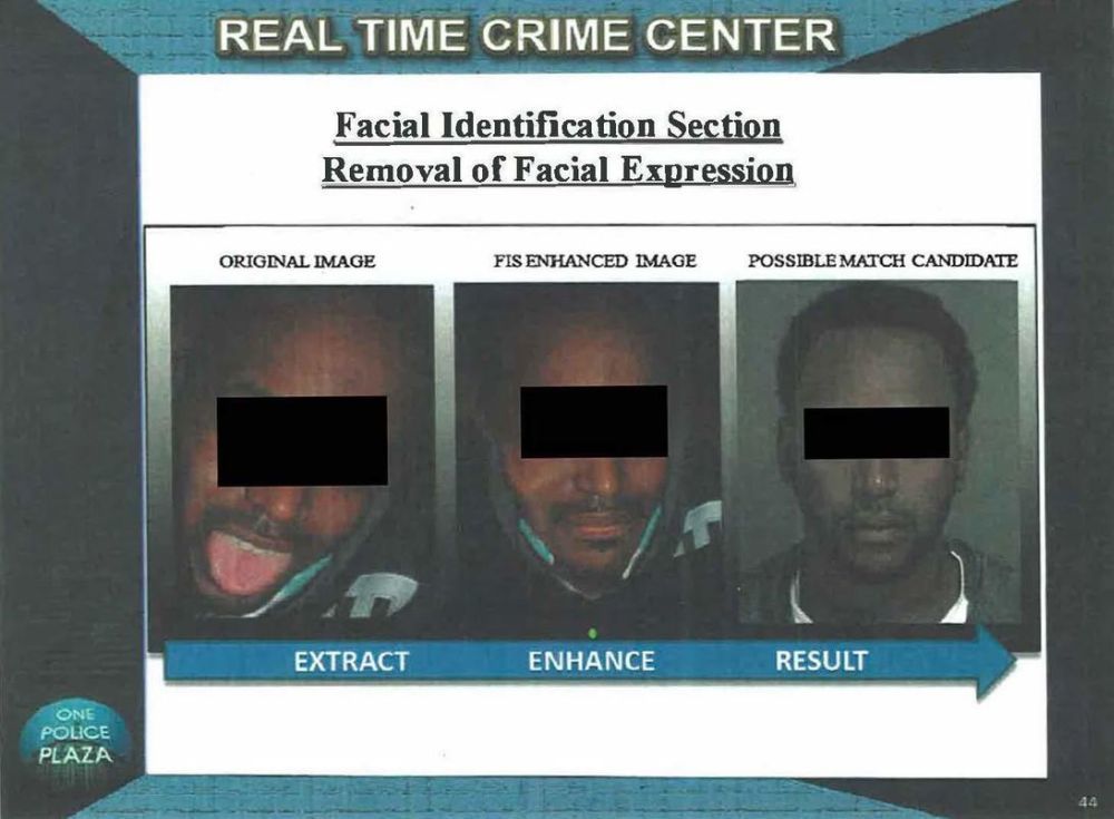 顔認識による検索で照合しやすくなるよう、警察が元の写真を加工していることを研究者らは発見した