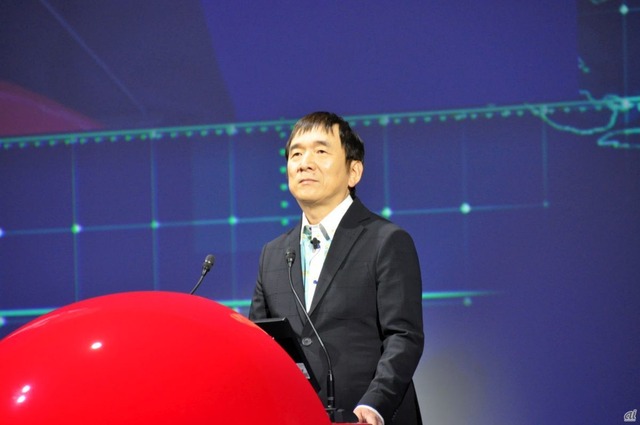 　一連のプロジェクトについて説明を行った、ポケモン代表取締役社長の石原恒和氏。