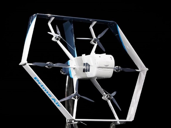 アマゾン Prime Airの新しい配達ドローンを披露 数カ月のうちに商品を配送へ Cnet Japan