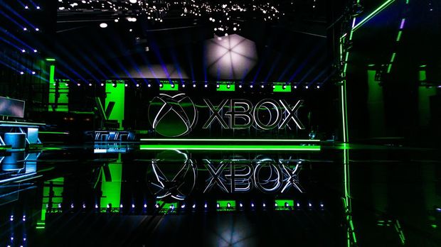 　Xboxプレスイベント。Microsoft Theater中の様子。