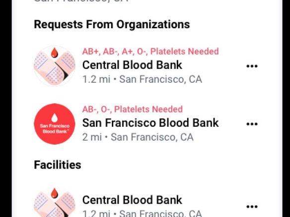 Facebook 献血を促す機能を米国に拡大 血液が不足すると通知 Cnet Japan