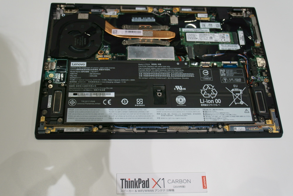 実際の基盤（ThinkPad X1 Carbon）