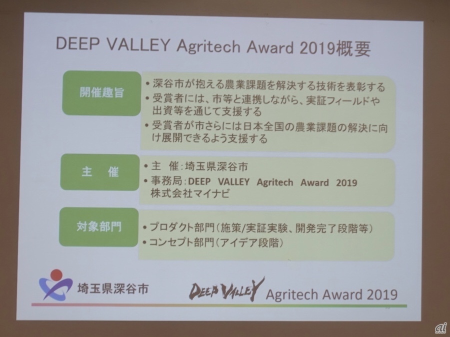 DEEP VALLEY Agritech Award 2019概要