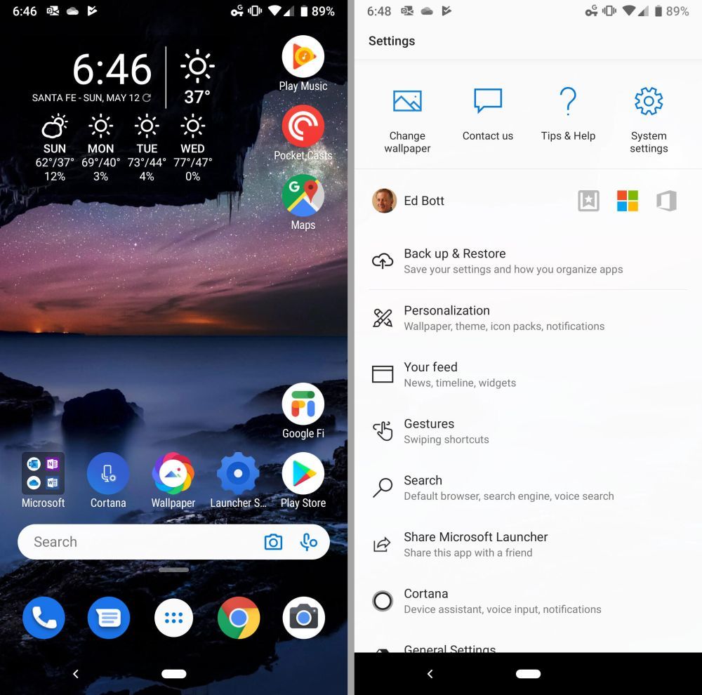 microsoft launcher settings