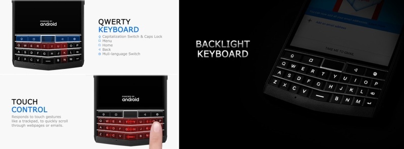 ジェスチャー操作に対応するバックライト付きキーボード（出典：Kickstarter）