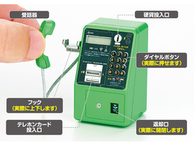 NTT東日本監修のミニチュアフィギュア「公衆電話ガチャ」--使い方や認知向上が目的