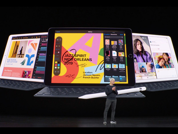 10.2インチになった新型iPad登場--Apple Pencilやキーボードに対応、3万4800円から