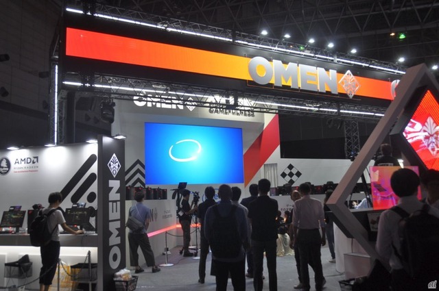 　PCメーカーも出展しており、日本HPはゲーミングPCブランド「OMEN」として、ブースを構えている。