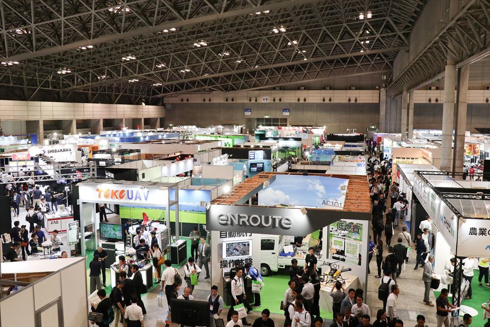 「国際 次世代農業EXPO」にはドローンゾーンを設け、ドローンの展示ブースが一カ所に集められた