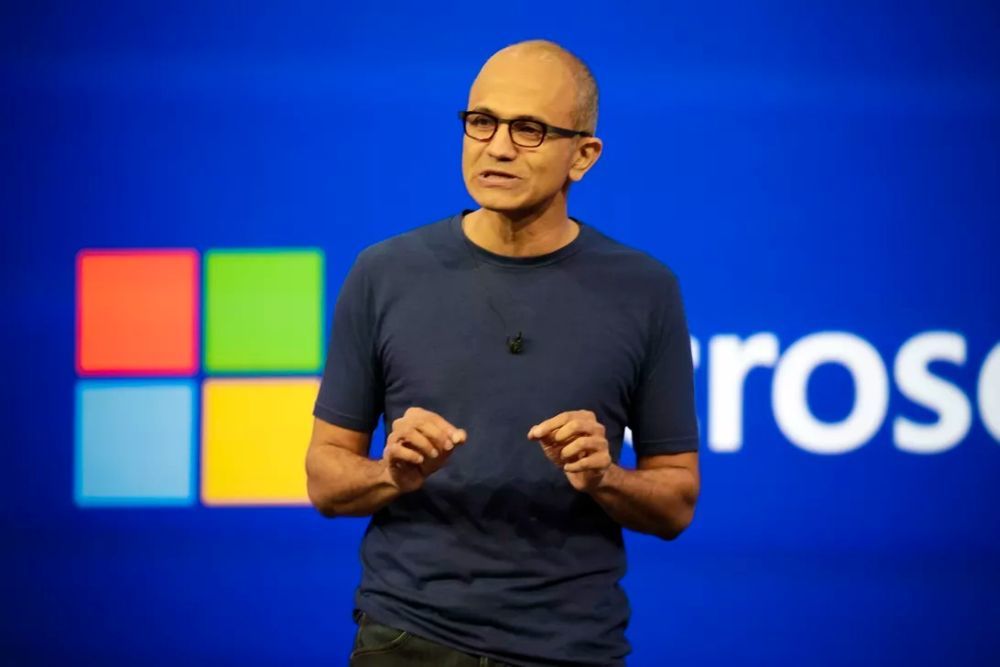 2014年6月のMicrosoft Buildカンファレンスで語るSatya Nadella氏