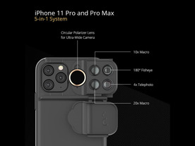 iPhone 11 Proのトリプルカメラに対応した拡張レンズ付きケース「ShiftCam」