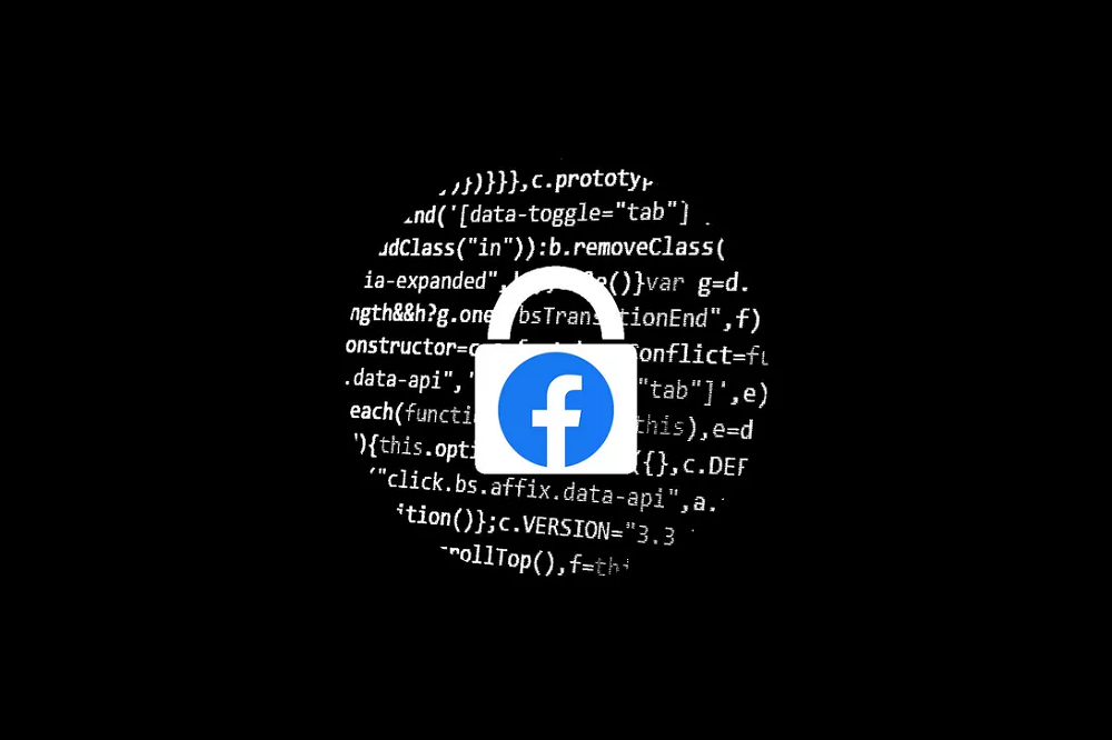 Facebookのロゴと南京錠のイメージ