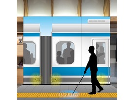 視覚障がい者の駅ホーム事故を減らせ--京セラ「視覚障がい者歩行支援システム」