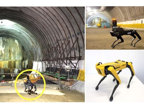 鹿島建設、土木工事現場へソフトバンクの四足歩行ロボット「Spot」を導入