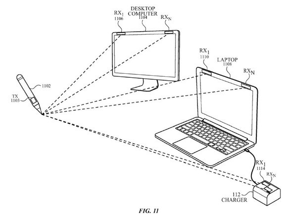 アップル、タッチセンサーのないテーブル表面などで利用可能なスタイラス--特許を取得