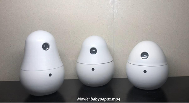3体から成るコミュニケーションロボット「babypapa」