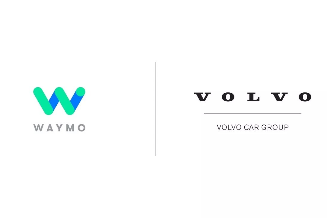 VolvoとWaymoのロゴ