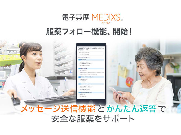 クラウド型電子薬歴サービス「MEDIXS」に「投薬後フォロー」機能