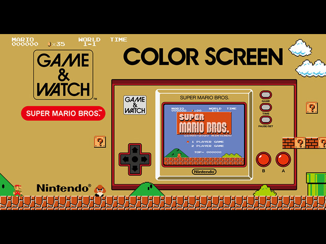 任天堂、フルカラー液晶搭載の「ゲーム＆ウオッチ スーパーマリオ