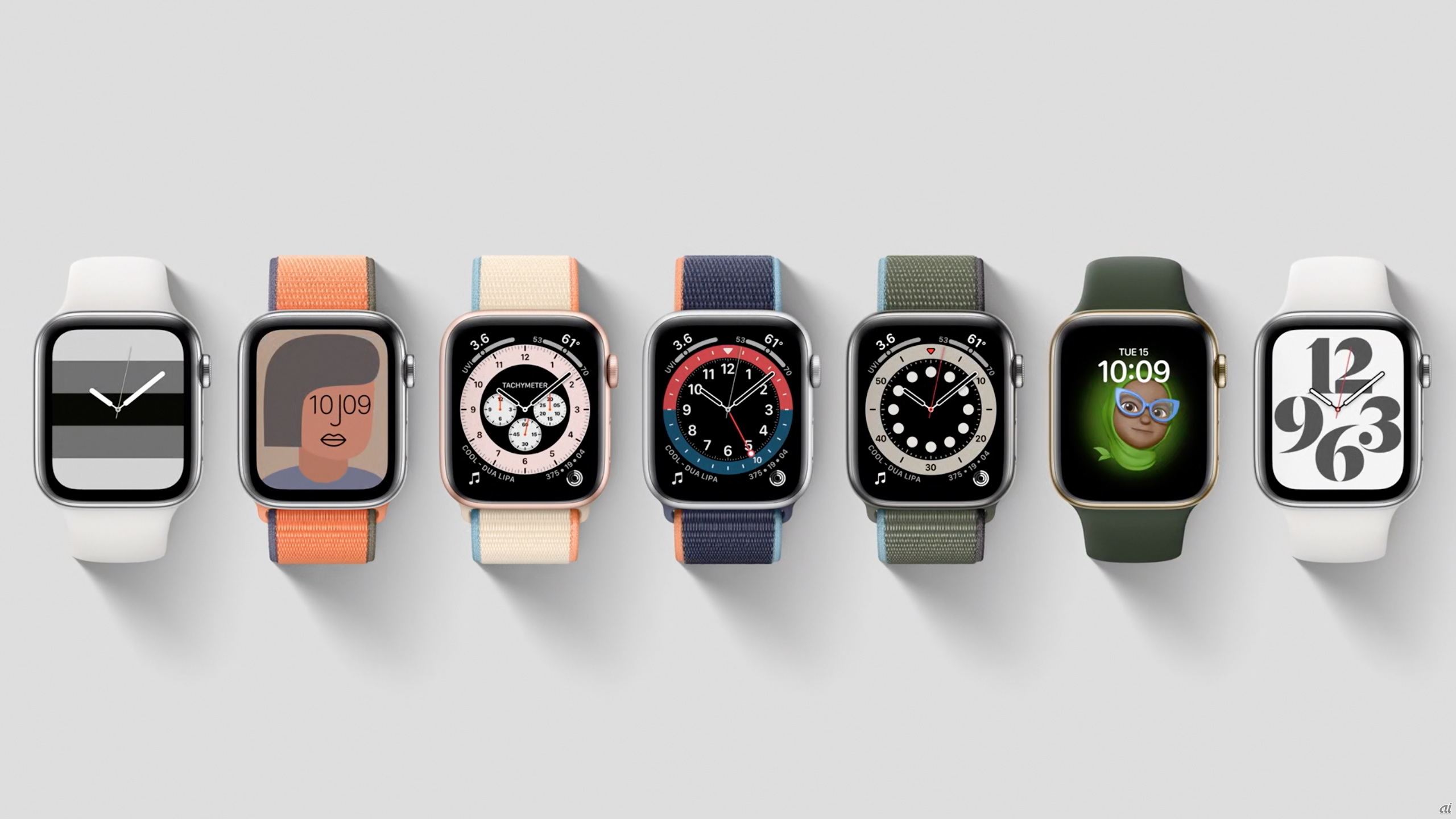 多彩な文字盤が加わった。Apple Watch Series 4以降で利用できる