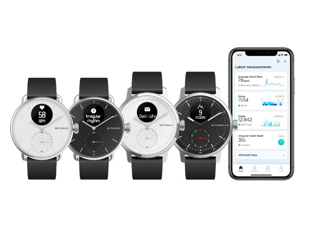トネスレベ スマートウォッチ Withings ScanWatch White 38mm Rose