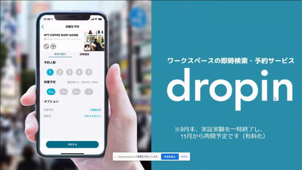 NTTコミュニケーションズが手がけた新規事業開発の1つ「dropin」