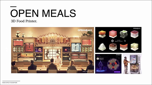 3Dフードプリンターで食品を“印刷”してつくる「OPEN MEALS」