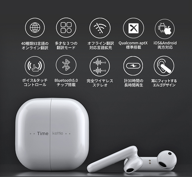 取寄商品 イヤホン型翻訳機 Timekettle WT2 Edge/ホワイト - crumiller.com