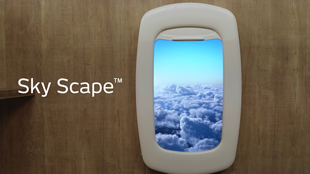 デジタル飛行機窓「Sky Scape」