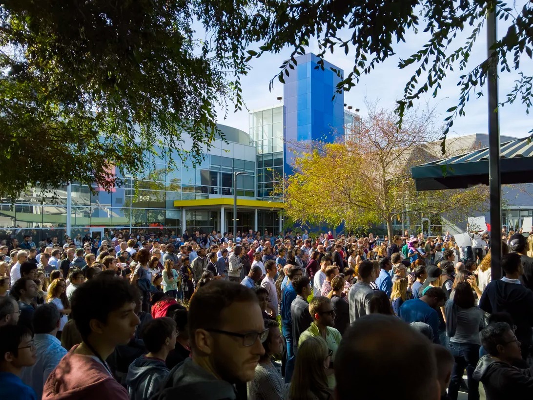 2018年にGoogleの従業員が行った抗議デモ