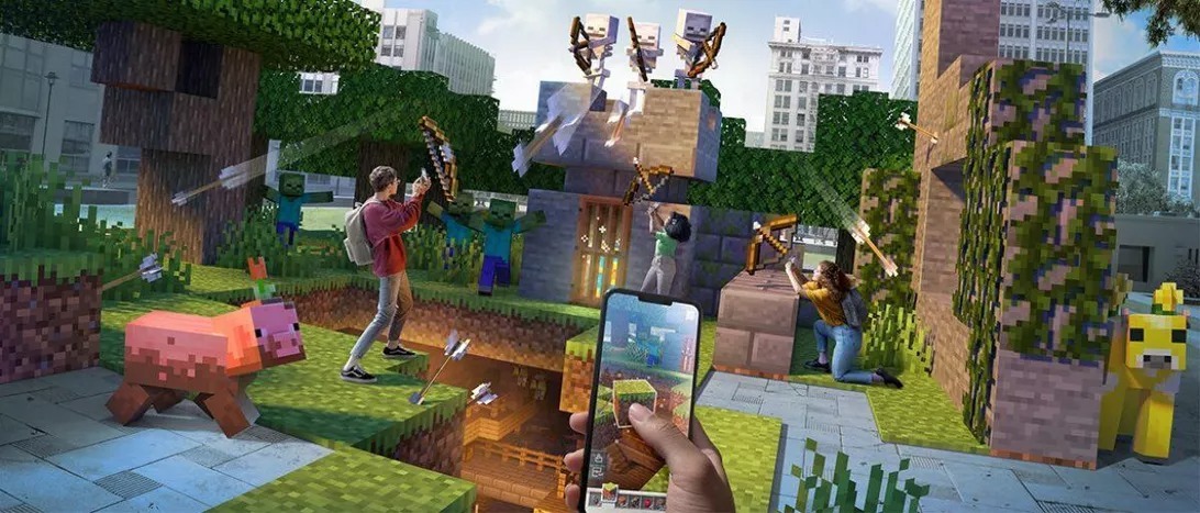 microsoft minecraft earth ar junewarren theverge