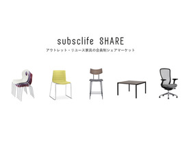 subsclife、家具をシェアできる「subsclife SHARE」に法人向けサービス