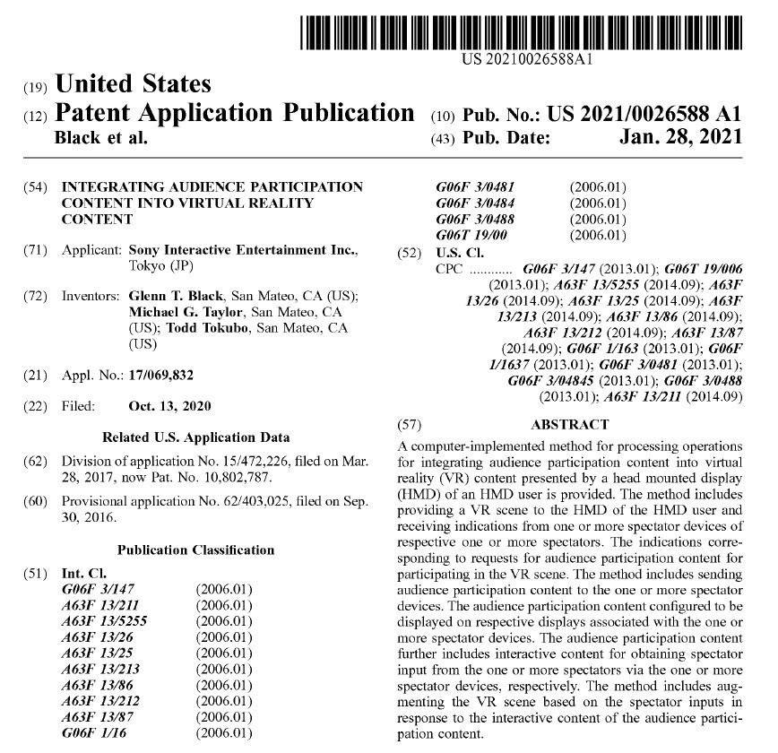 公開されたSIEの特許（出典：USPTO）
